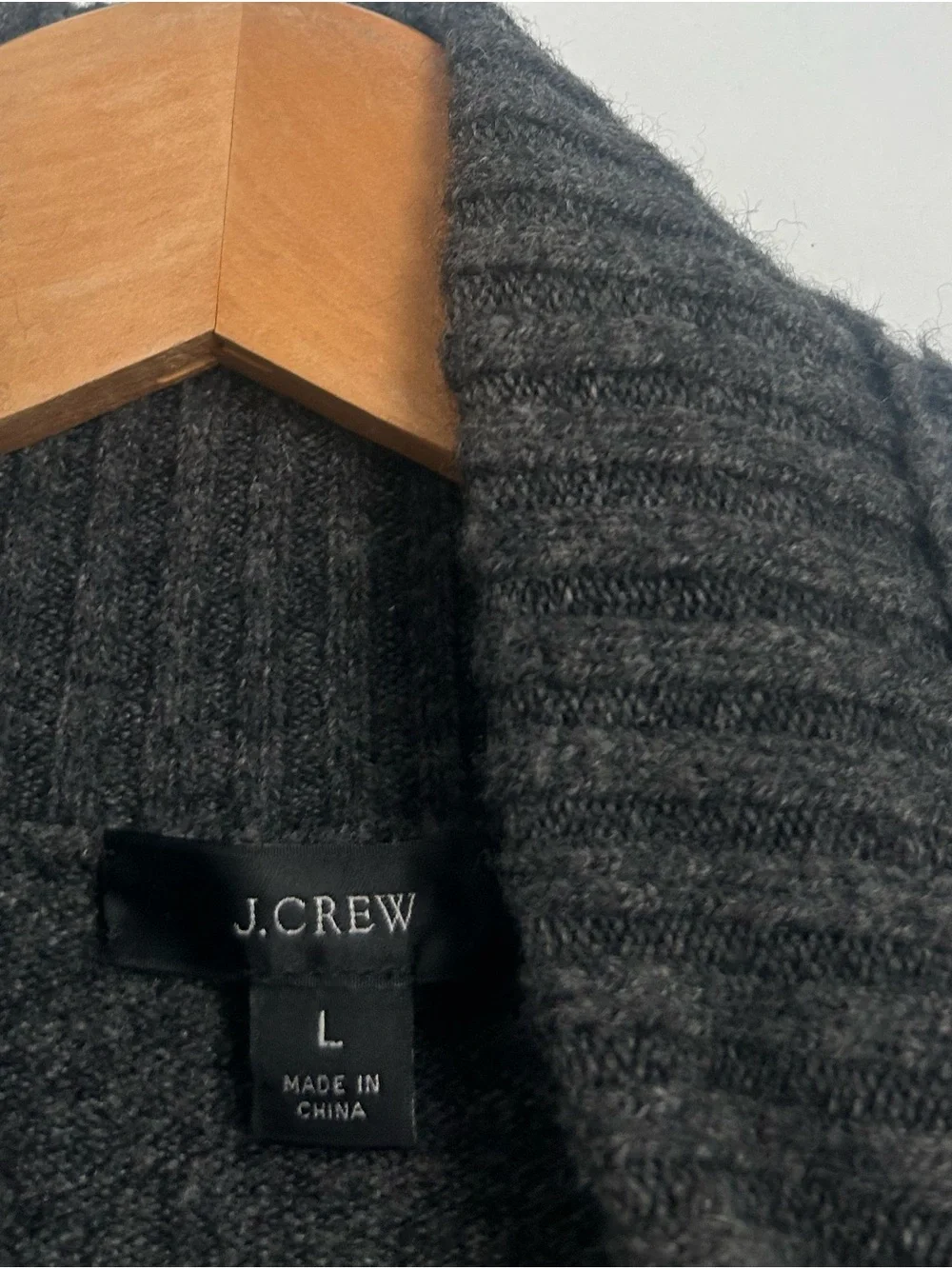 J. Crew Wool Alpaca Blend Turtleneck Sweater size Large chic preppy minimalist